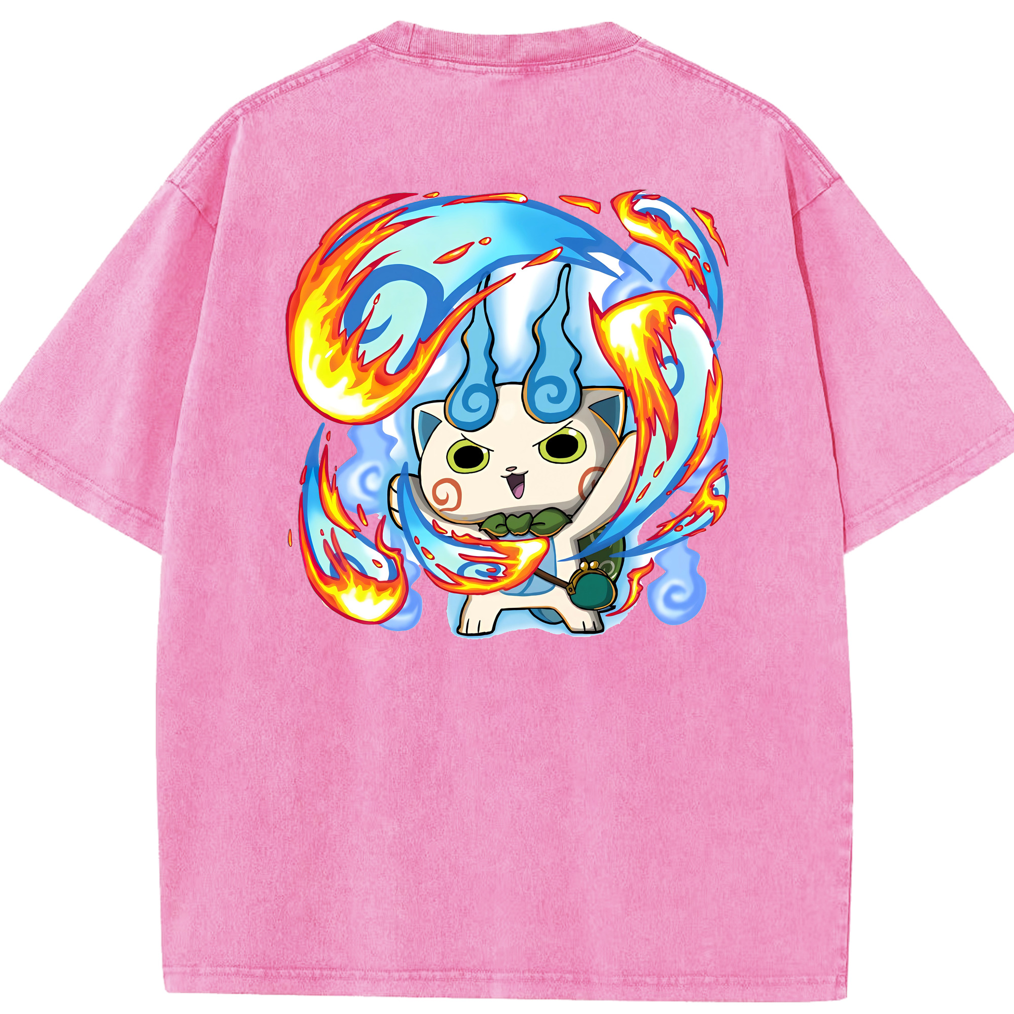 （画像用） 妖怪ウォッチ Yo-kai Watch 綿100% ヴィンテージ風 半袖Tシャツ（背面プリント）